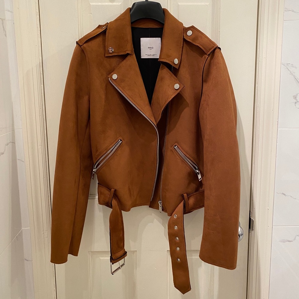 Mango Suede Biker Jacket - image 8